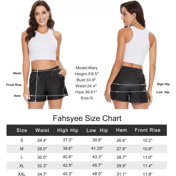 Fahsyee Black Faux Leather Shorts Women High Waisted Casual Wide Leg Size SXXLBlack2
