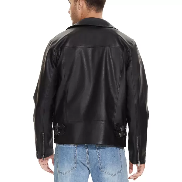 Fahsyee Leather Jackets for Men Faux Bomber Jacket Men Motorcycle Lapel Asymmetric ZipUp Blet Slim Fit Biker CoatBlack04