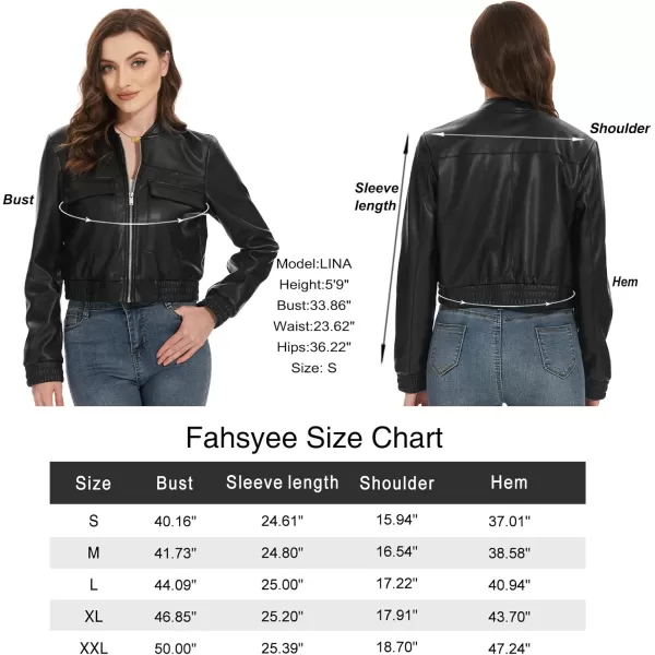 Fahsyee Faux Leather Jacket Women  Black Motorcycle Short Coat Moto Biker Blazer Casual Pleather Jackets Fashion SXXLRaven