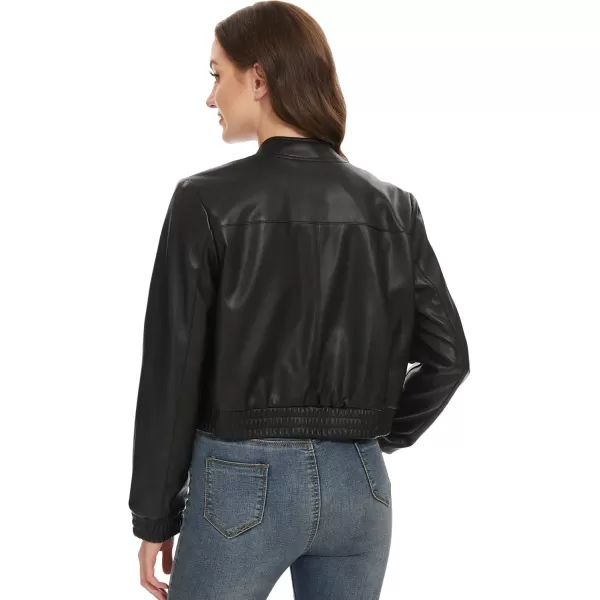Fahsyee Faux Leather Jacket Women  Black Motorcycle Short Coat Moto Biker Blazer Casual Pleather Jackets Fashion SXXLRaven