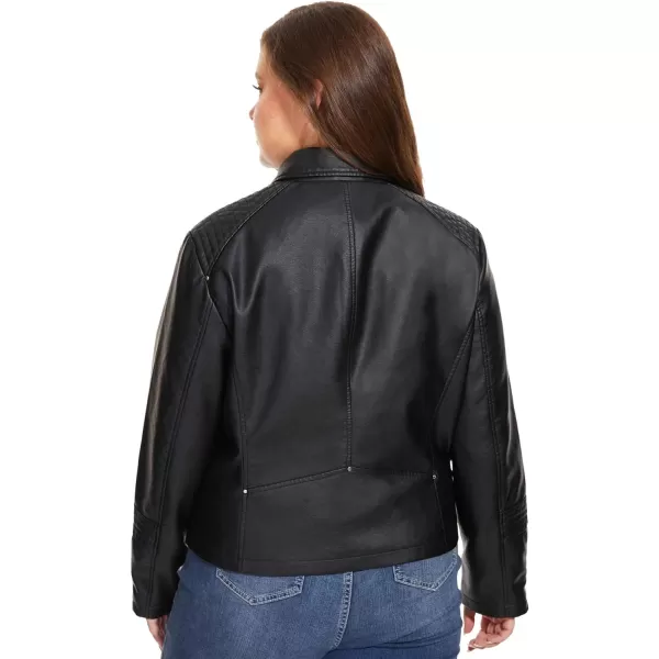 Fahsyee Womens Faux Leather Jackets Zip Up Motorcycle Short PU Moto Biker Outwear Fitted Slim CoatClassic Black