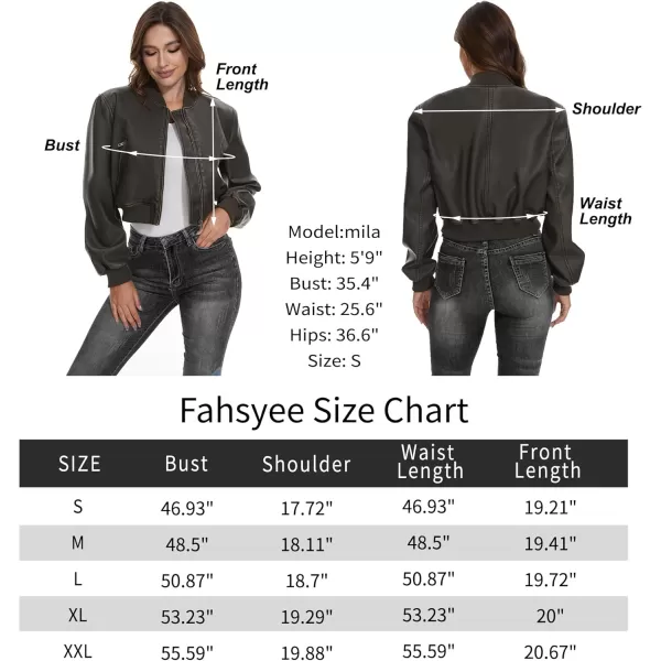 imageFahsyee Womens Leather Jackets Faux Motorcycle Biker Coat Short Lightweight VeganLwblack