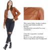 imageFahsyee Black Faux Leather Jackets for Women Motorcycle PU Moto Biker Outwear CoatBrown