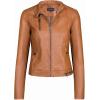 imageFahsyee Black Faux Leather Jackets for Women Motorcycle PU Moto Biker Outwear CoatBrown