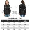 imageFahsyee Women Faux Leather Shacket Moto Biker Shirts Loose Fit Blazer Long Sleeves Button Casual Jacket Plus Size SXXLBlackbelt
