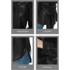 imageFahsyee Women Faux Leather Shacket Moto Biker Shirts Loose Fit Blazer Long Sleeves Button Casual Jacket Plus Size SXXLBlackbelt