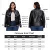 imageFahsyee Womens Faux Leather Jackets Zip Up Motorcycle Short PU Moto Biker Outwear Fitted Slim CoatDeep Black