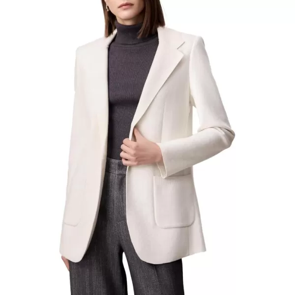 Amoretu Womens Wool Kint Blazers Work Casual Suit with Pockets Long Sleeve Outerwear 2024