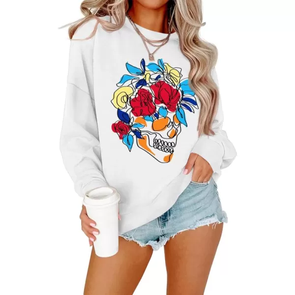 White/Red Skull Flower