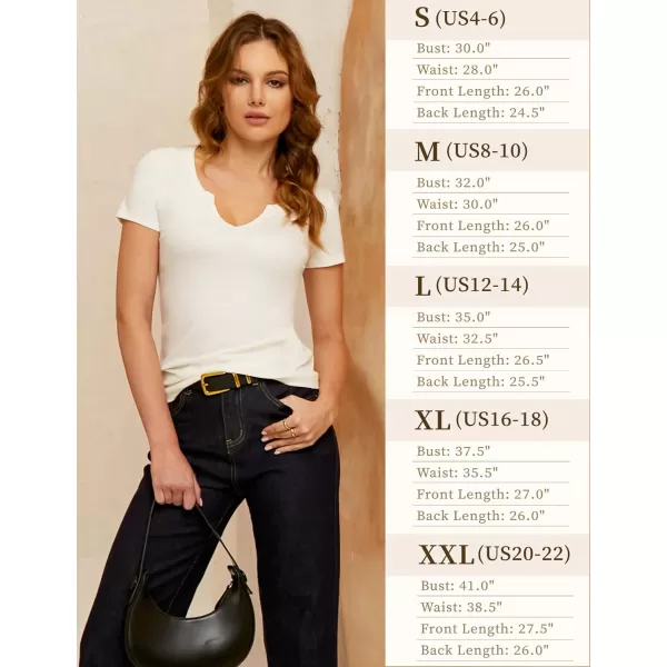 imageAmoretu Womens Boat Neck Short Sleeve Shirts Summer Ribbed Slim Fit Tshirt Basic Top BlousesWhiteBlanco