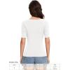 imageAmoretu Womens 2025 Ruched 12 Sleeve TShirts Square Neck Fitted Going Out TopsWhite