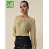 imageAmoretu Womens Sparkle Sequin Sweater Crew Neck Long Sleeve Pullover Casual Dressy Tops 2025