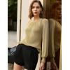 imageAmoretu Womens Sparkle Sequin Sweater Crew Neck Long Sleeve Pullover Casual Dressy Tops 2025