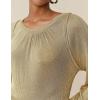 imageAmoretu Womens Sparkle Sequin Sweater Crew Neck Long Sleeve Pullover Casual Dressy Tops 2025