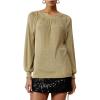 imageAmoretu Womens Sparkle Sequin Sweater Crew Neck Long Sleeve Pullover Casual Dressy Tops 2025
