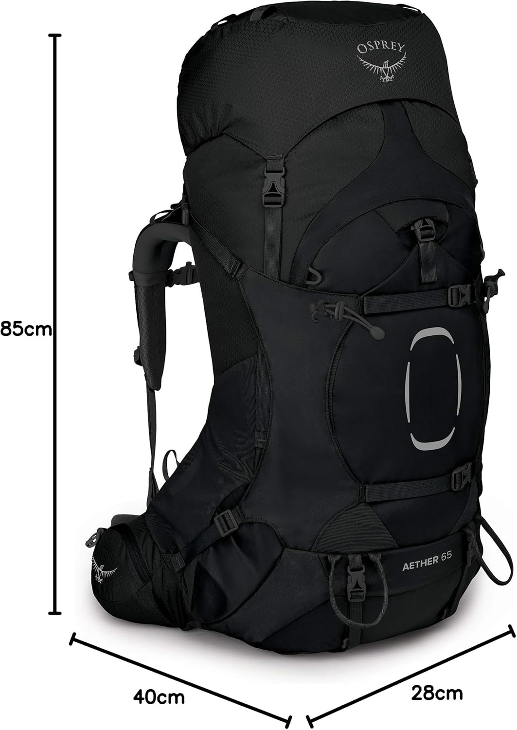 Osprey Aether 65 Mens Backpacking BackpackBlack
