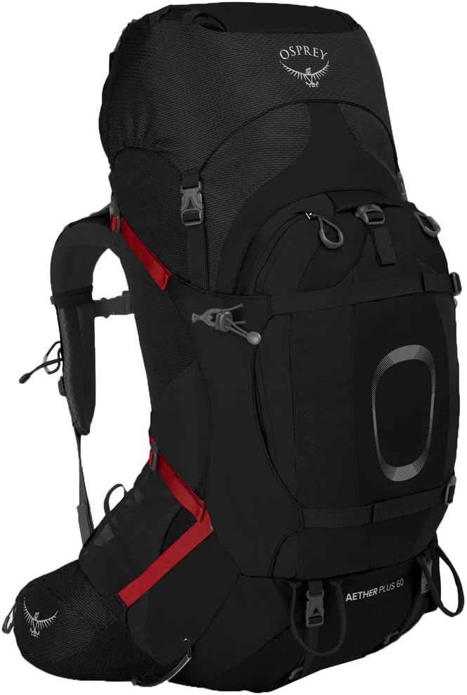 Osprey Aether Plus 60L Mens Backpacking Backpack Axo Green LXLBlack
