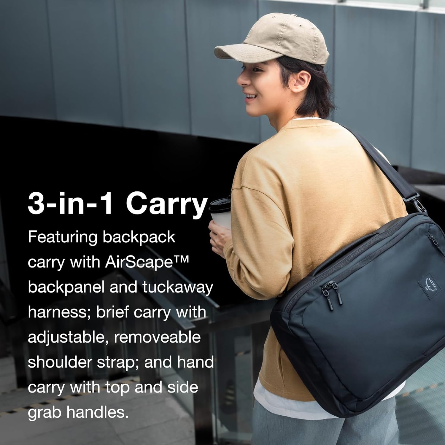 Osprey Aoede 25L Commuter Briefcase Backpack Tan ConcreteTan Concrete