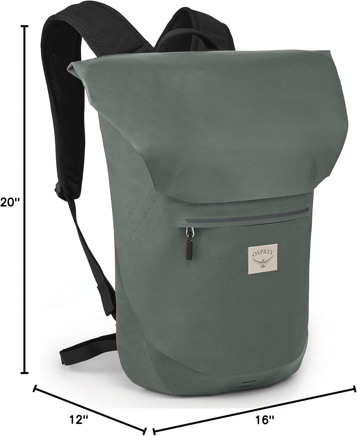 Osprey Arcane Roll Top 18L Waterproof Laptop Backpack Acorn RedPine Leaf Green