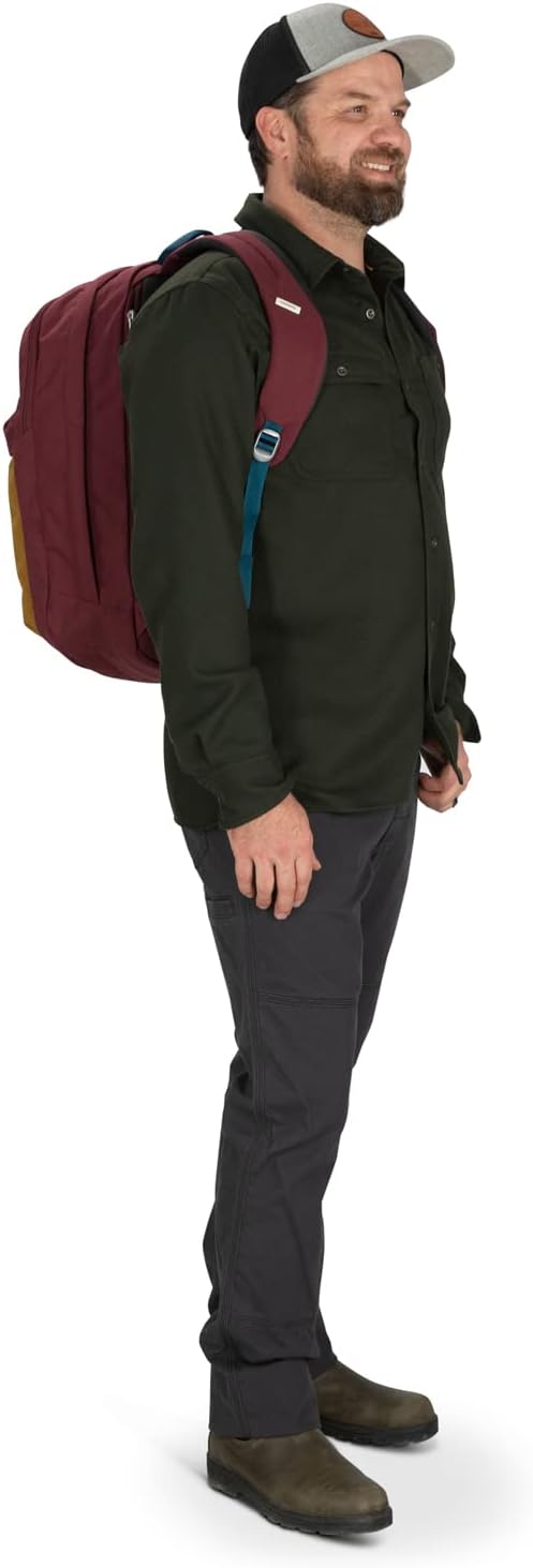 Osprey Arcane XL Day Commuter Backpack Earl GreySandy Grey HeatherAllium RedBrindle Brown