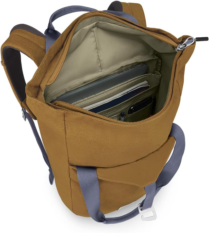 Osprey Arcane Zip Top Tote Backpack Porcelain Orange HeatherBrindle Brown Heather