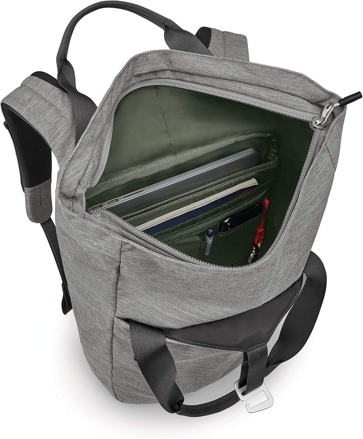 Osprey Arcane Zip Top Tote Backpack Porcelain Orange HeatherMedium Grey Heather