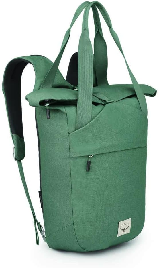 Osprey Arcane Zip Top Tote Backpack Porcelain Orange HeatherPine Leaf Green