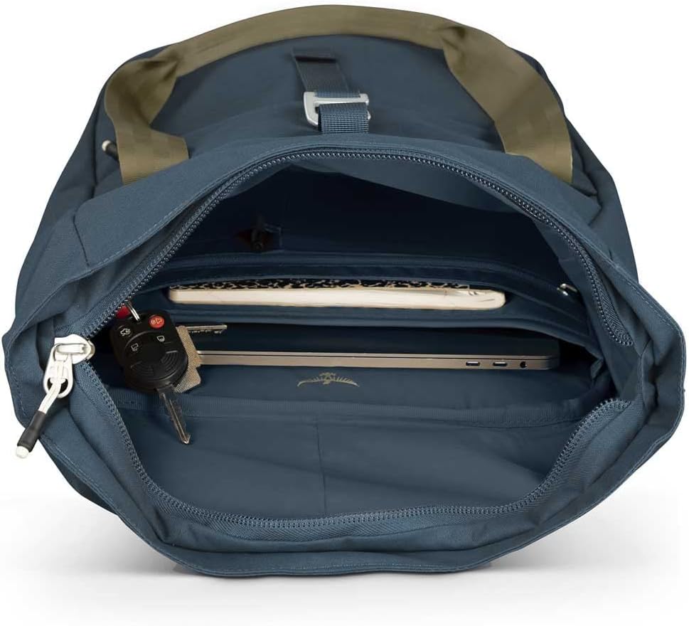Osprey Arcane Zip Top Tote Backpack Porcelain Orange HeatherStargazer Blue