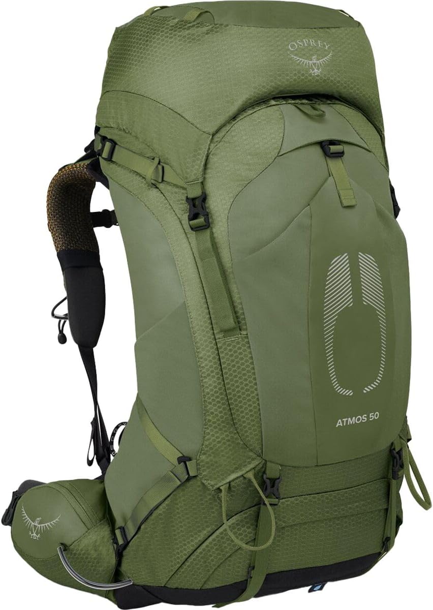 Osprey Atmos AG 50L Mens Backpacking BackpackMythical Green
