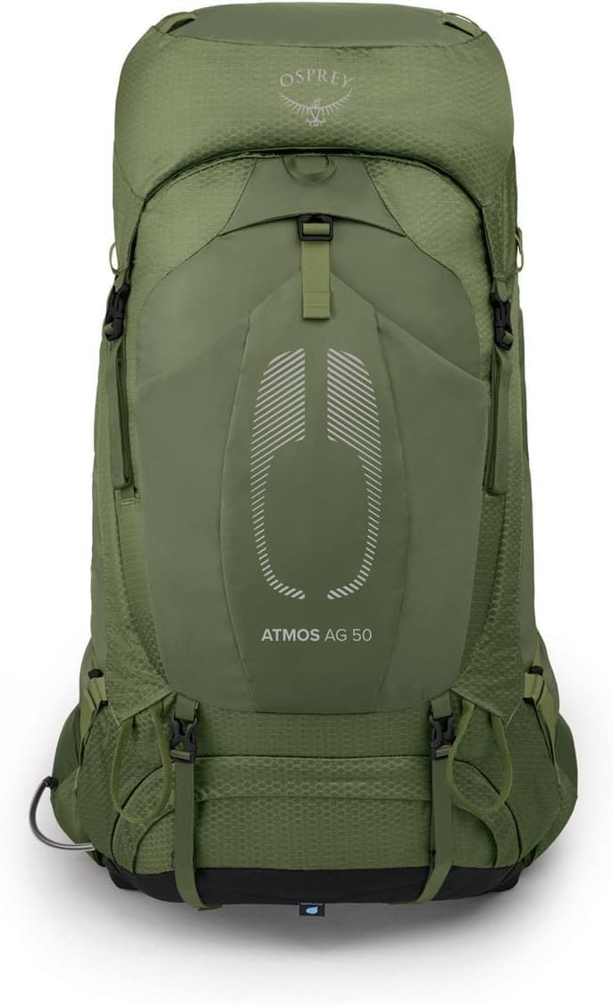 Osprey Atmos AG 50L Mens Backpacking BackpackMythical Green