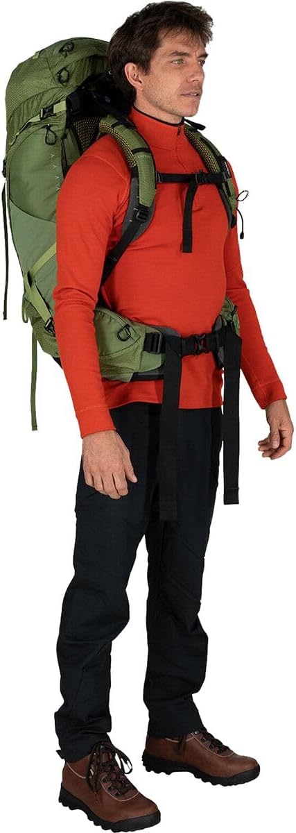 Osprey Atmos AG 50L Mens Backpacking BackpackMythical Green