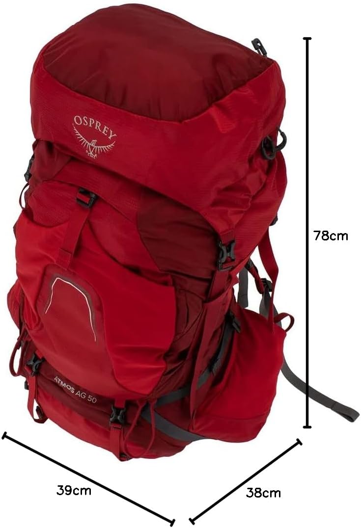Osprey Atmos AG 50L Mens Backpacking BackpackMythical Green