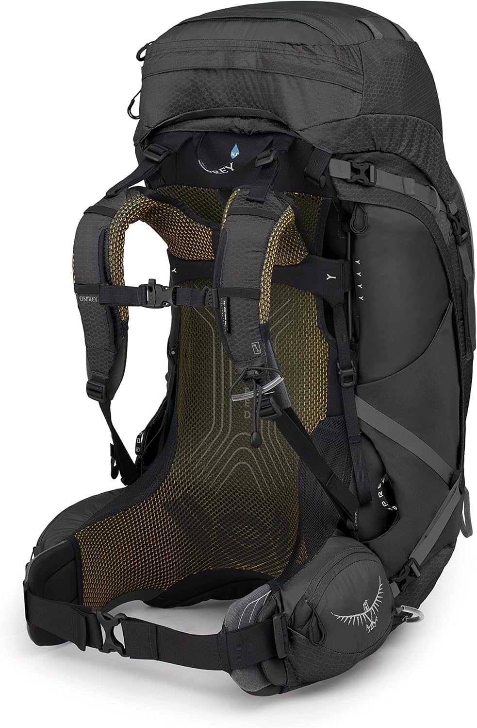 Osprey Atmos AG 65L Mens Backpacking Backpack Venturi Blue SMBlack