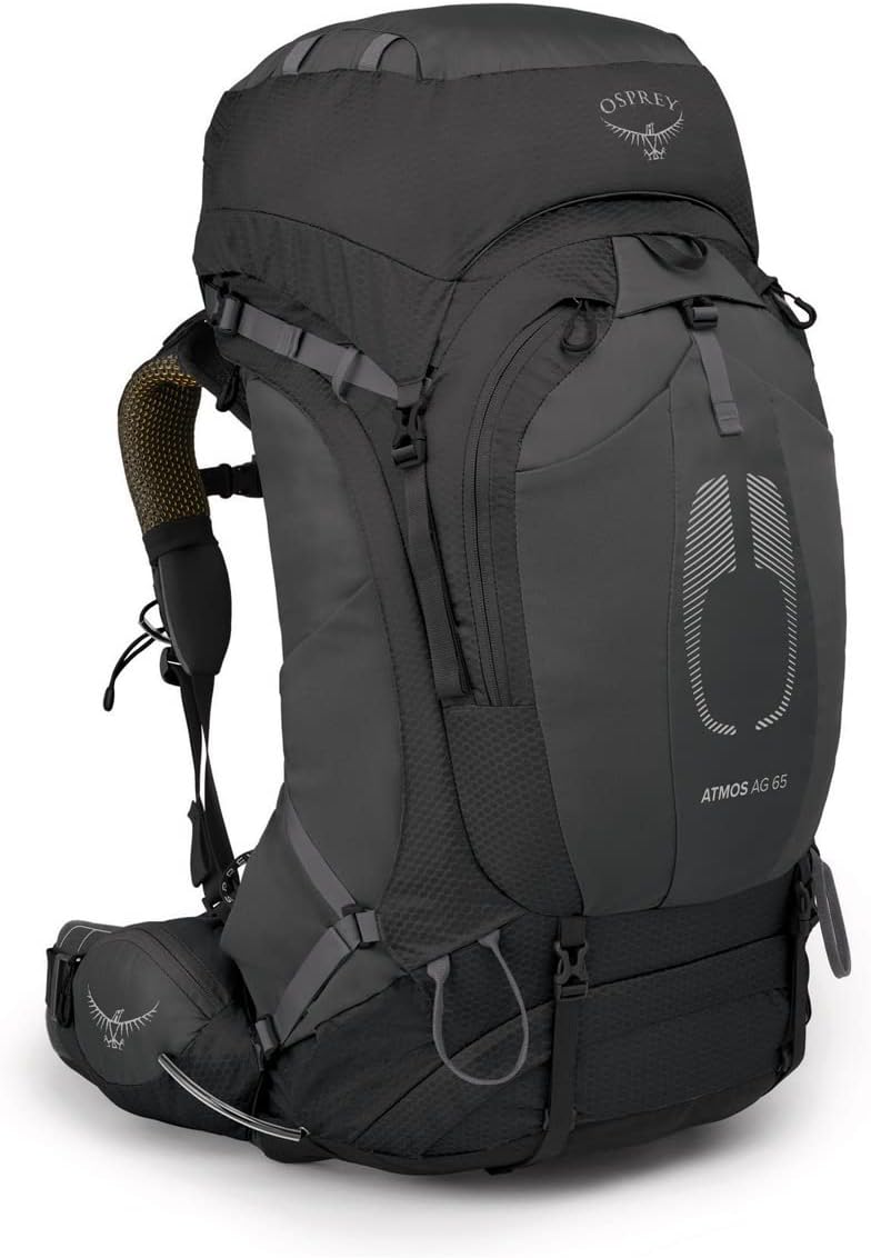 Osprey Atmos AG 65L Mens Backpacking Backpack Venturi Blue SMBlack