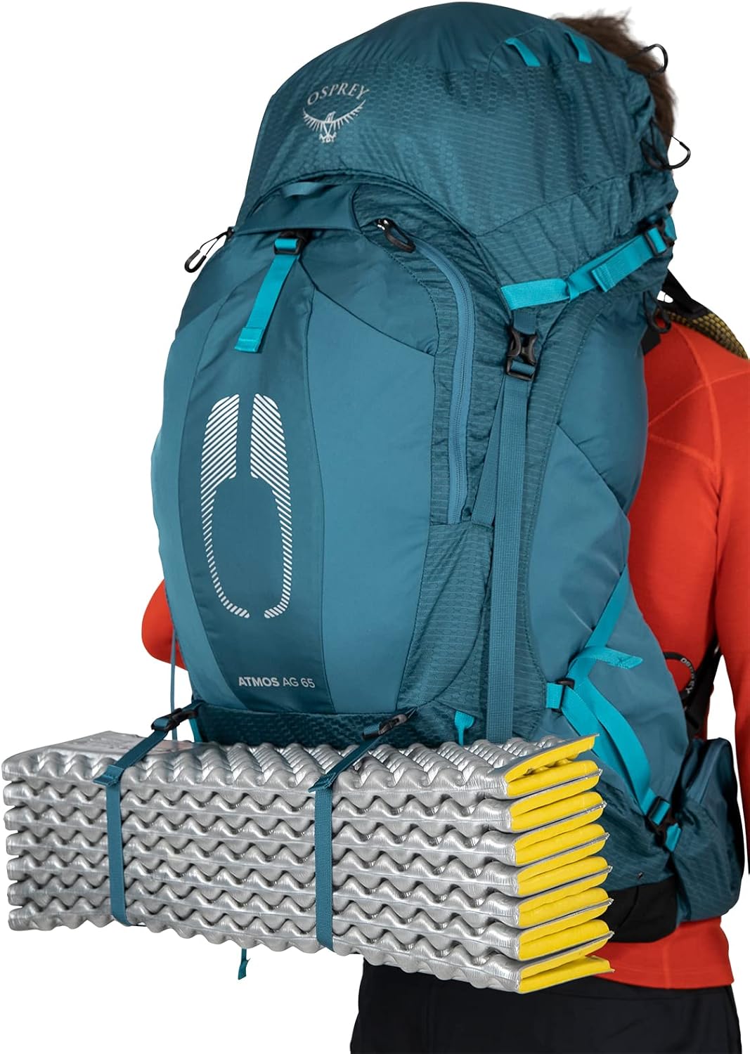 Osprey Atmos AG 65L Mens Backpacking Backpack Venturi Blue SMVenturi Blue