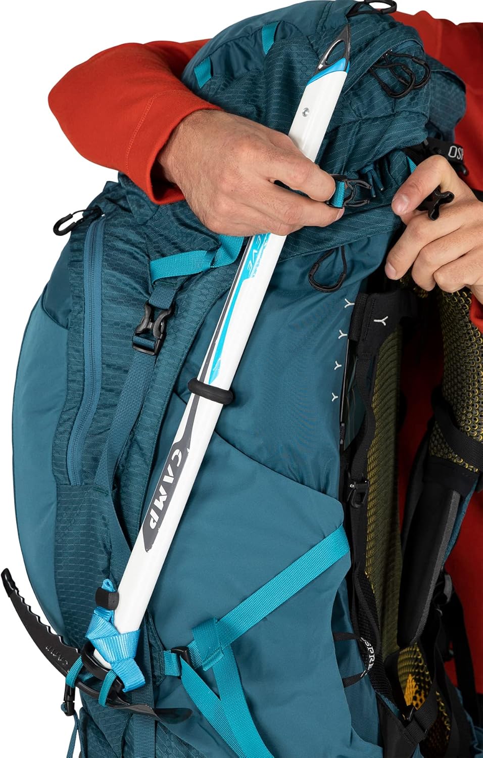 Osprey Atmos AG 65L Mens Backpacking Backpack Venturi Blue SMVenturi Blue