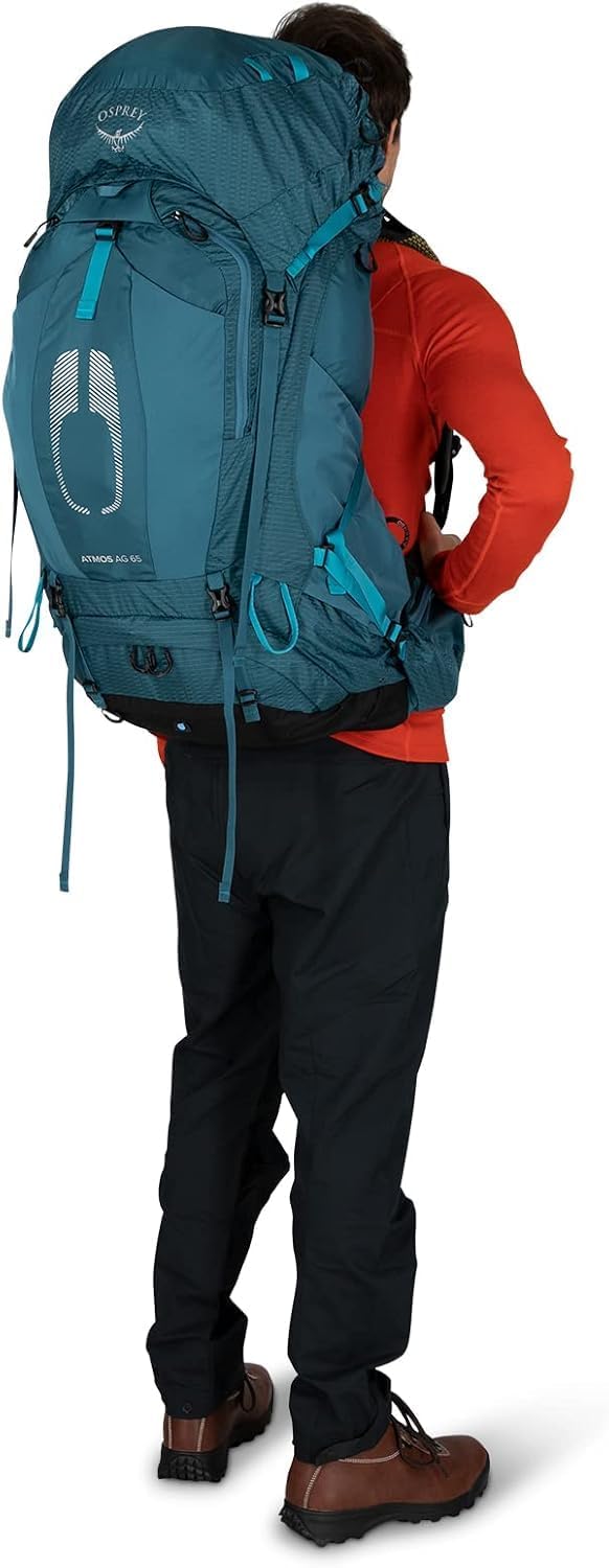 Osprey Atmos AG 65L Mens Backpacking Backpack Venturi Blue SMVenturi Blue