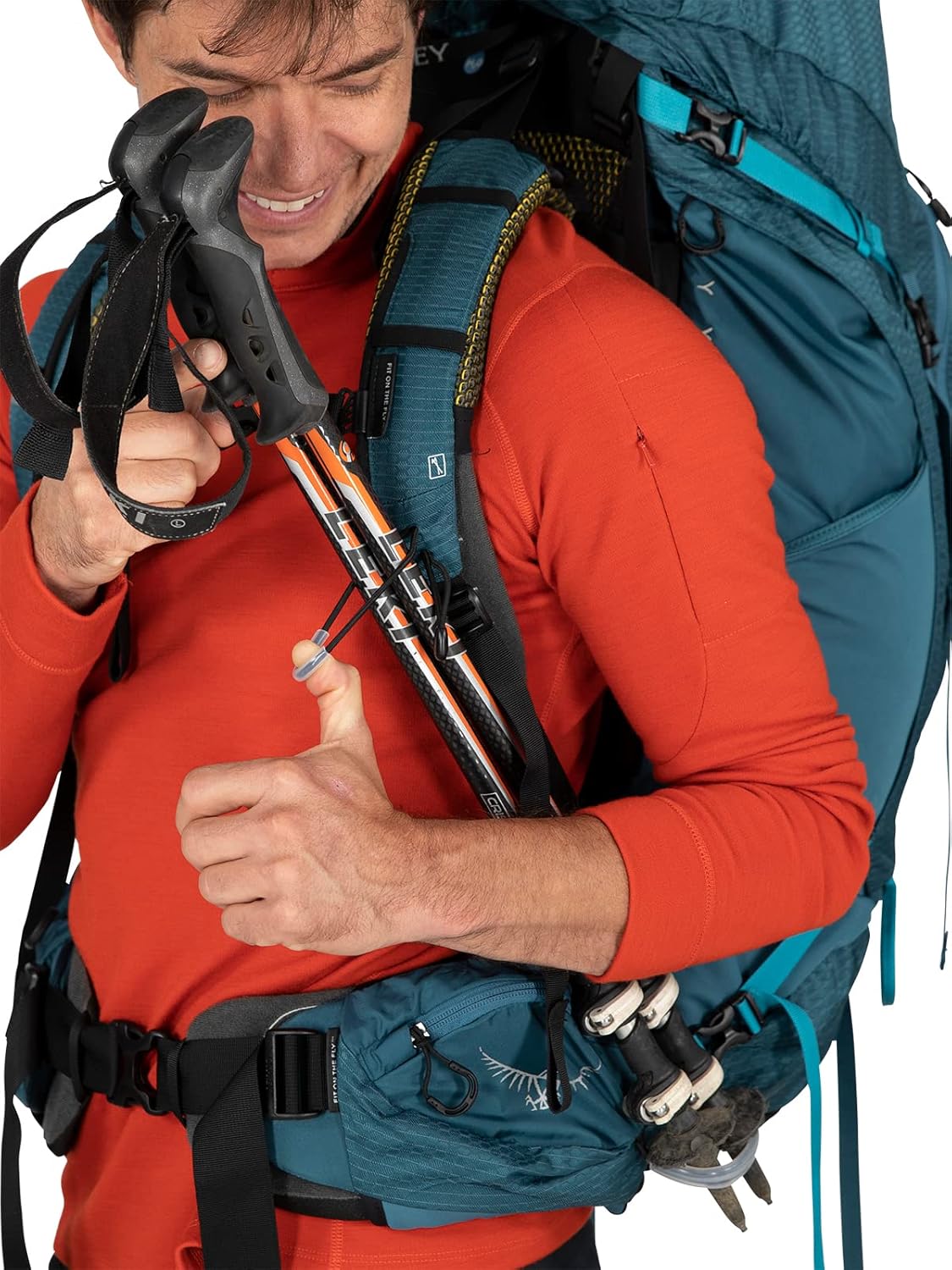 Osprey Atmos AG 65L Mens Backpacking Backpack Venturi Blue SMVenturi Blue