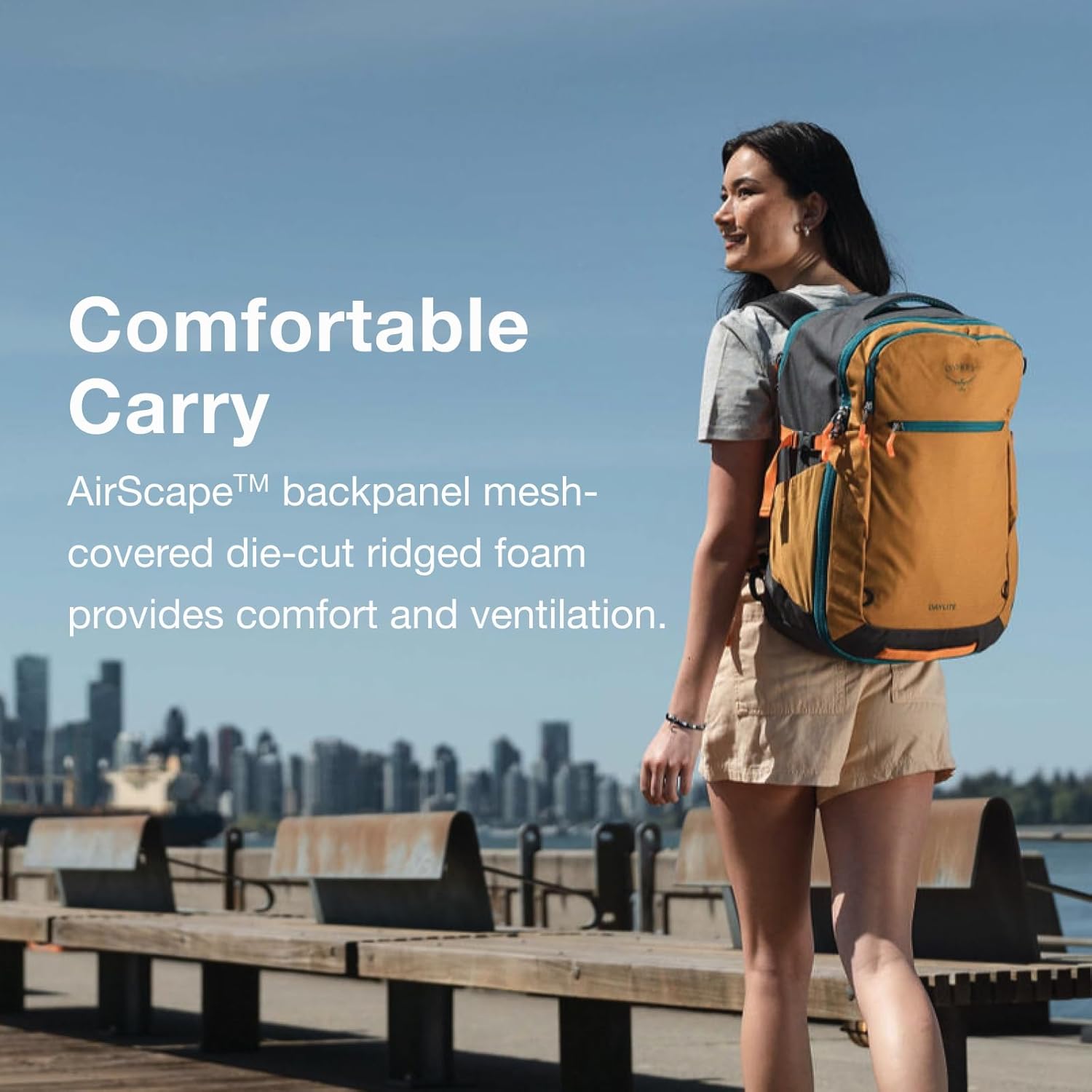 Osprey Daylite 35L Travel Pack Tumbleweed YellowTunnel VisionNight Shift Blue