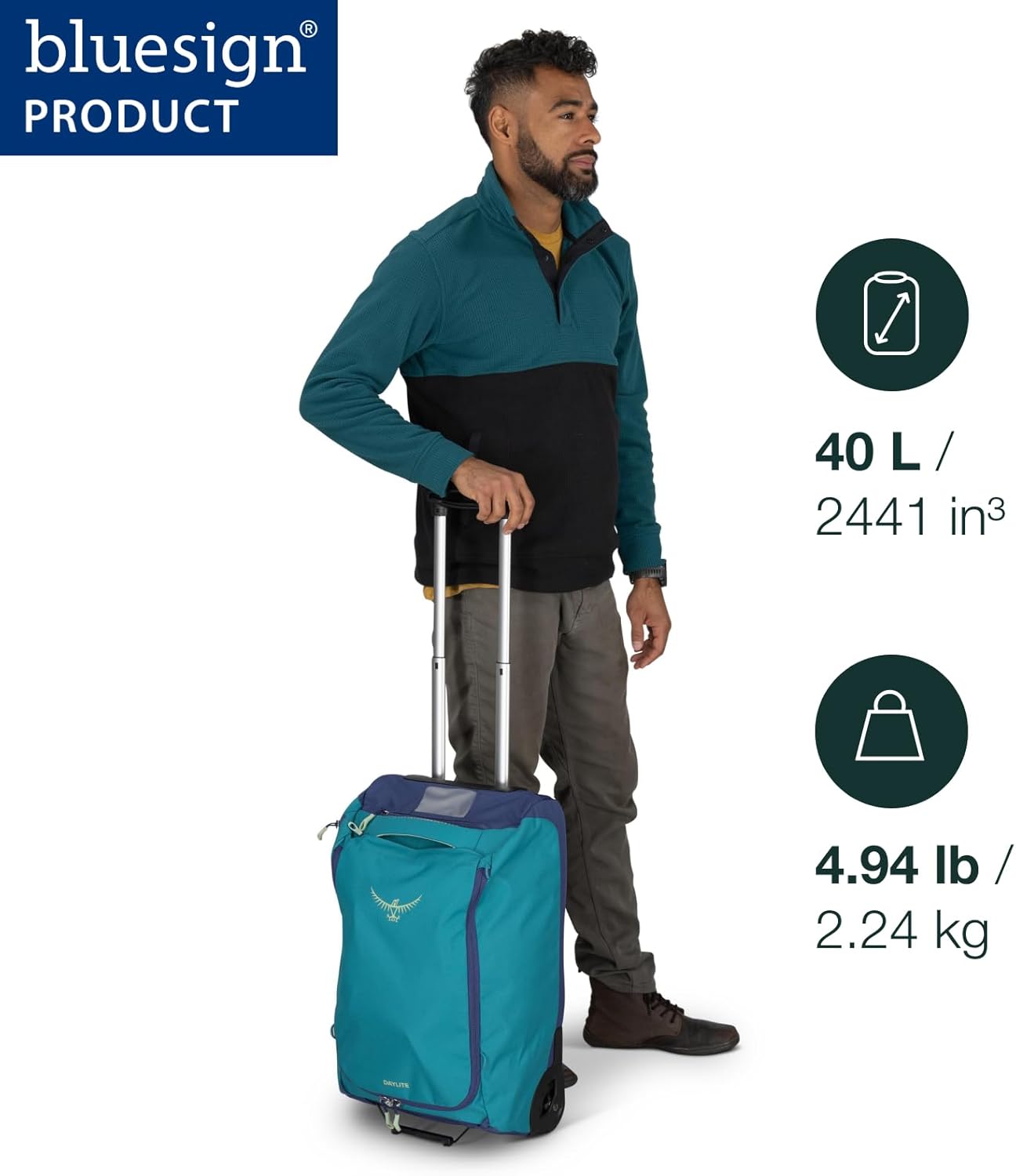 Osprey Daylite 40L CarryOn Wheeled Duffel Black