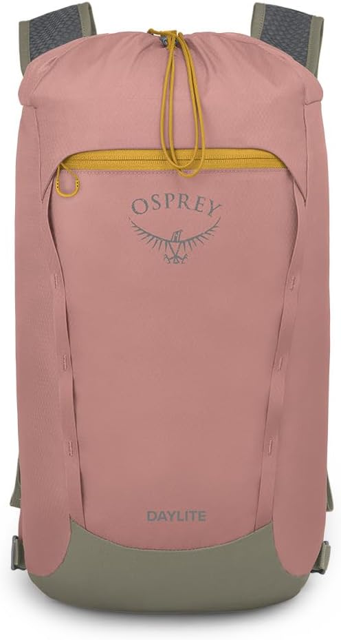 Osprey Daylite Cinch Backpack Blue SpikemossAlkalineAsh Blush PinkEarl Grey