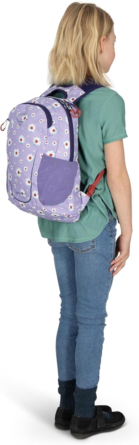 Osprey Daylite Jr Kids Commuter Backpack Space Travel PrintAntique BlueDaisy PrintEuphoria Purple