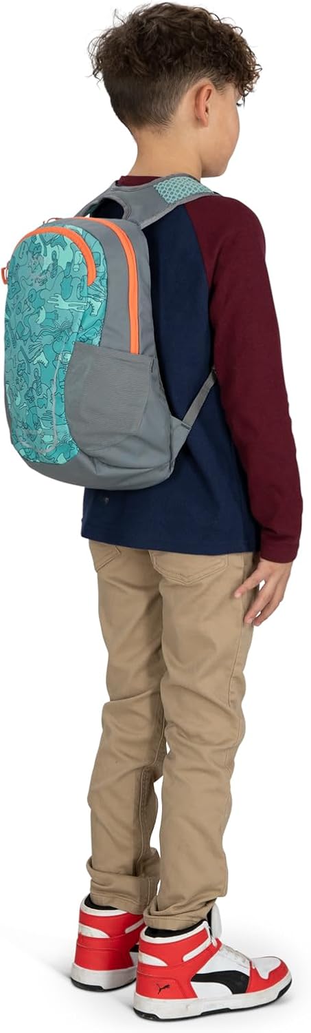 Osprey Daylite Jr Kids Commuter Backpack Space Travel PrintAntique BlueEnjoy Outside PrintGrey Area