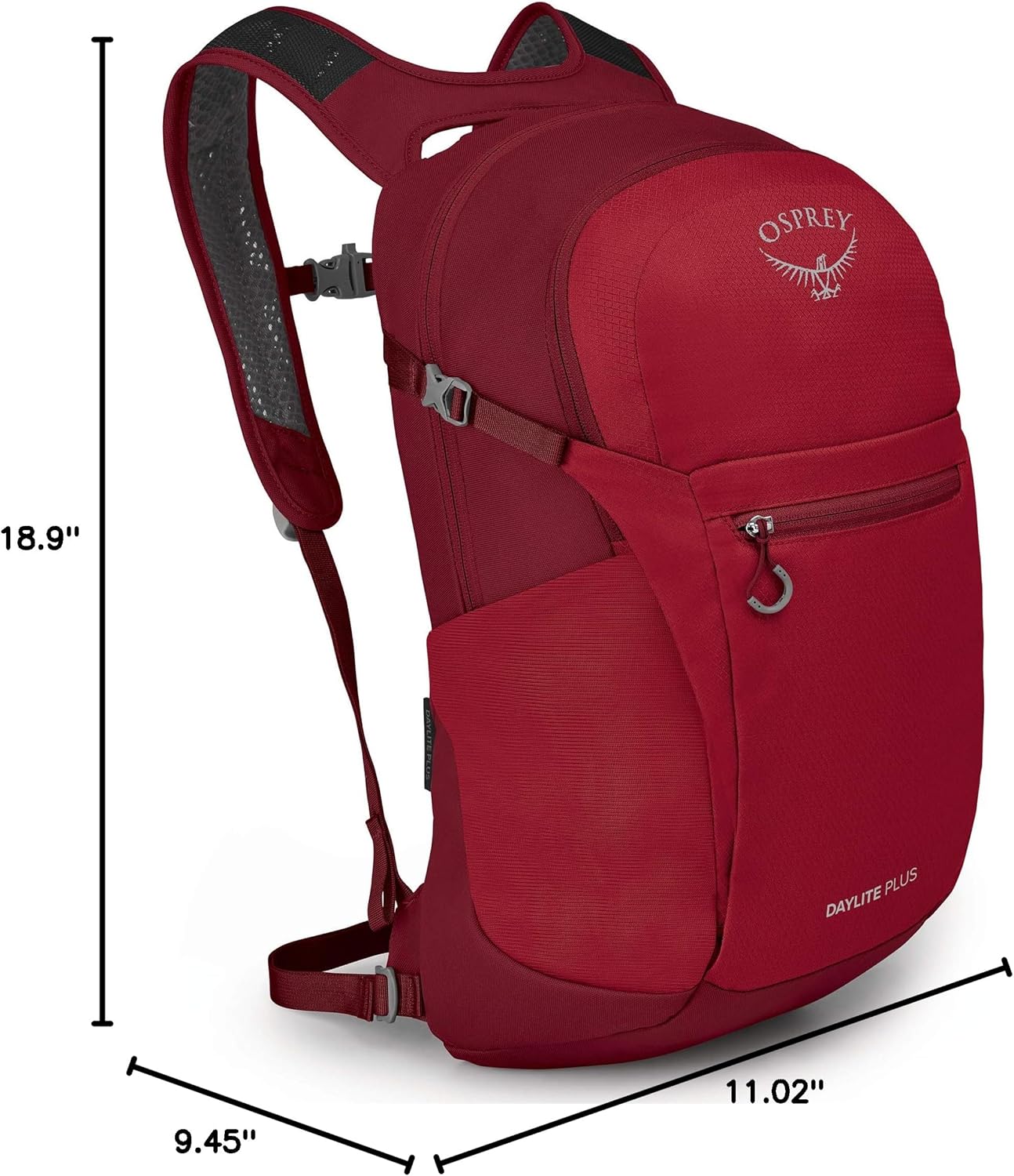 Osprey Daylite Plus Commuter Backpack BlackCosmic Red