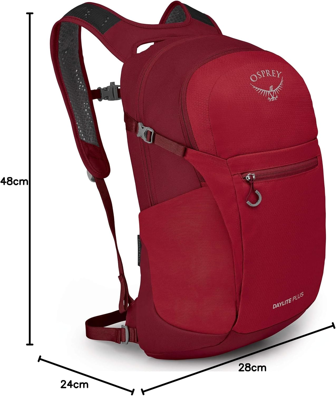 Osprey Daylite Plus Commuter Backpack BlackCosmic Red