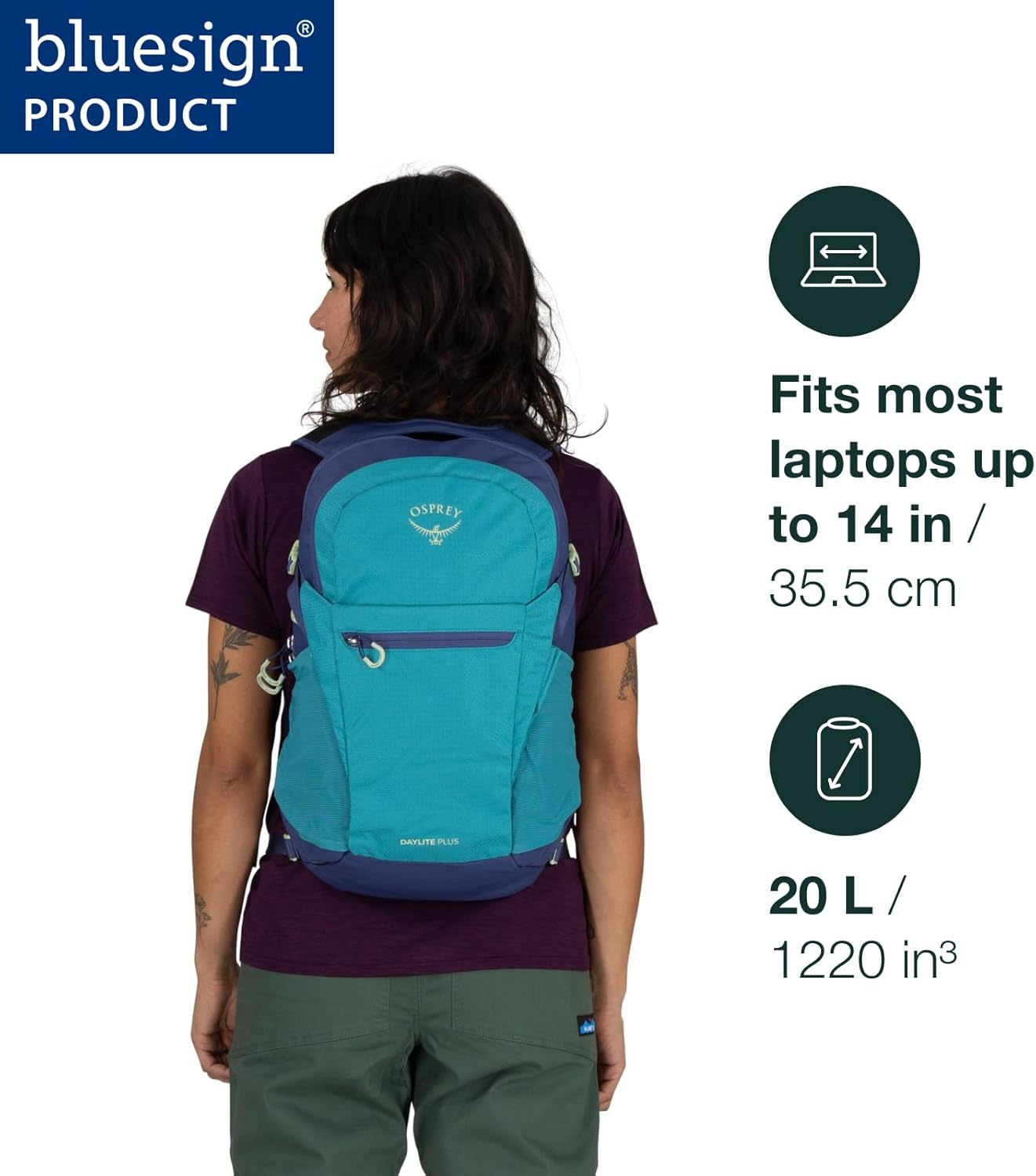 Osprey Daylite Plus Commuter Backpack BlackUmberTequila Sunrise