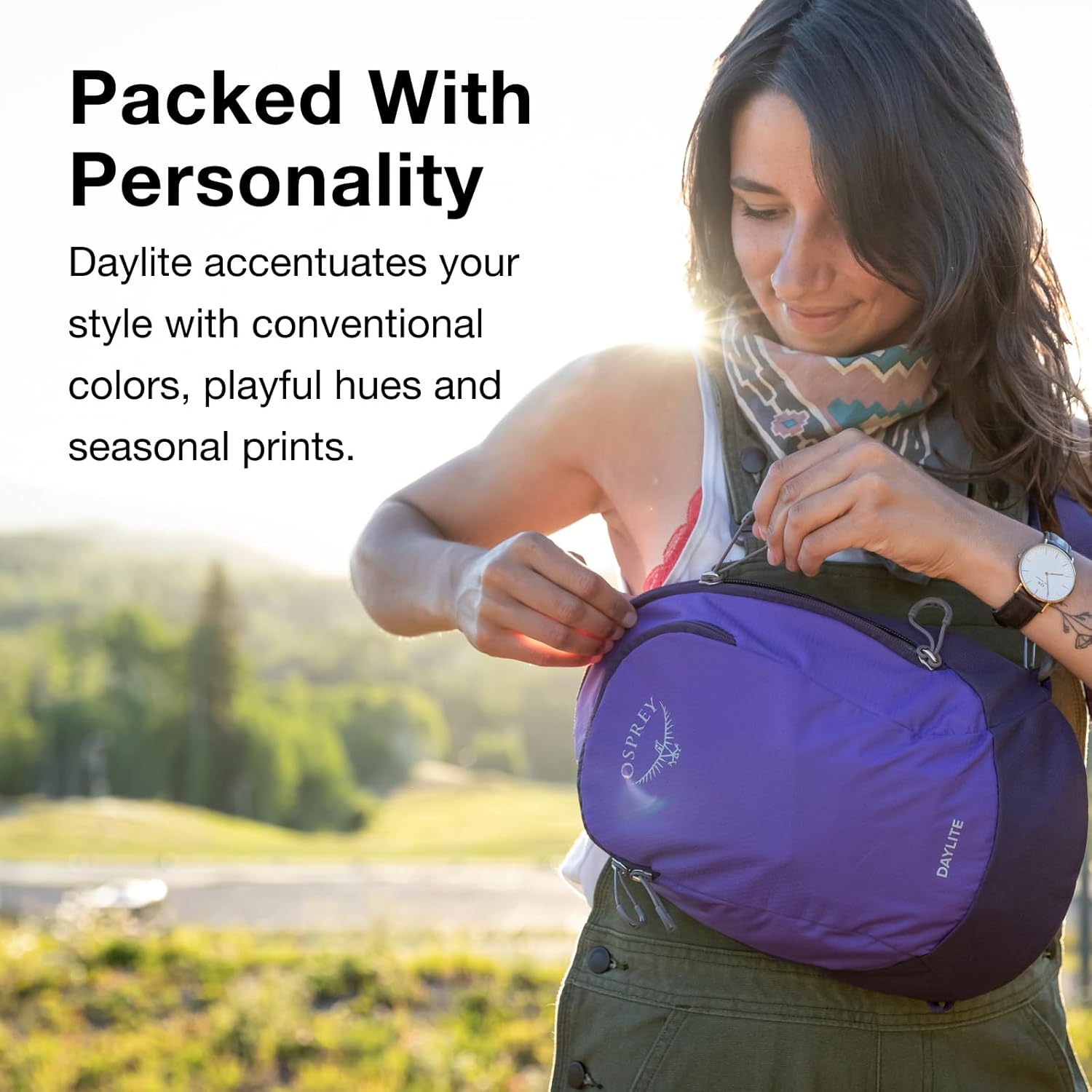 Osprey Daylite Shoulder Sling Bag BlackLiquify PrintKakio Pink
