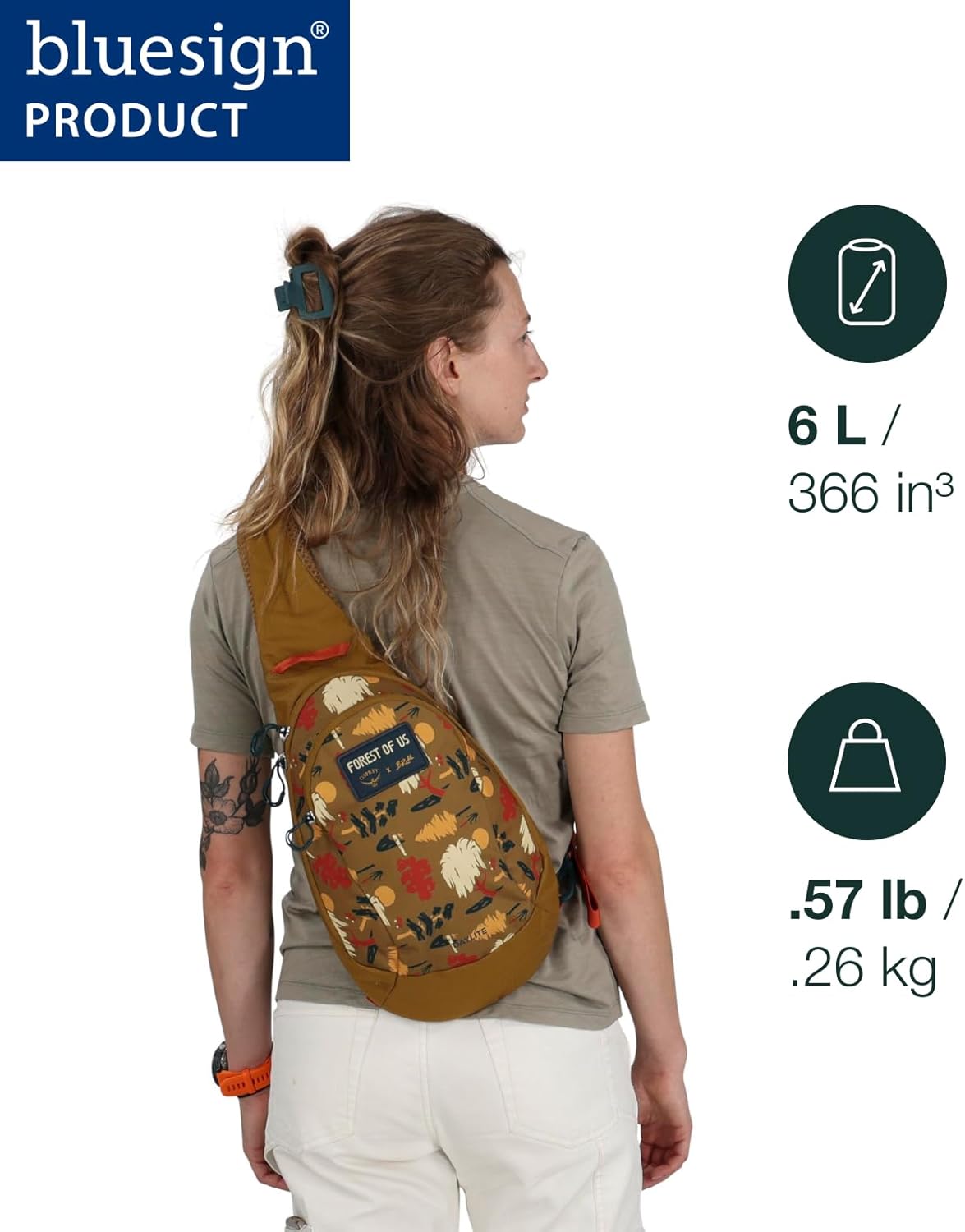 Osprey Daylite Shoulder Sling Bag BlackTumbleweed YellowTunnel Vision