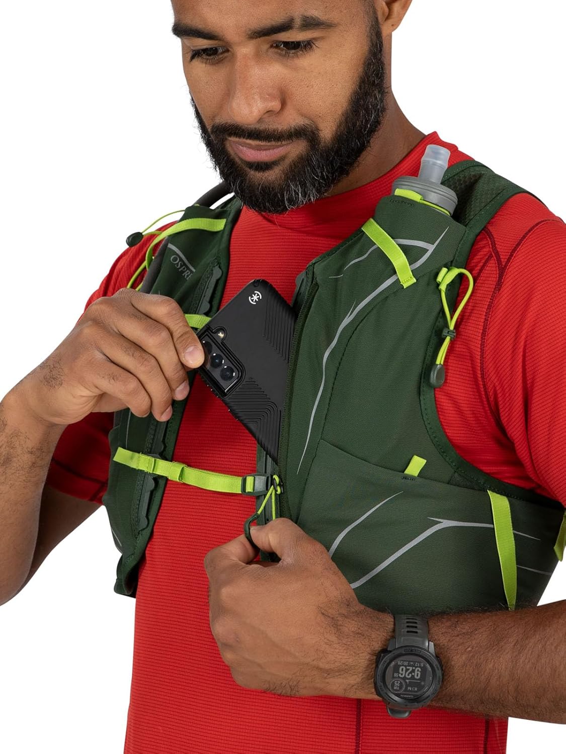 Osprey Duro 15L Mens Running Hydration Vest with Hydraulics ReservoirPhantom GreyToffee Orange