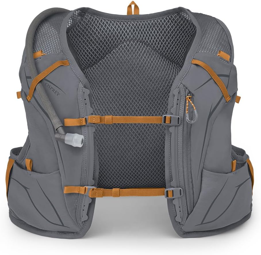 Osprey Duro 15L Mens Running Hydration Vest with Hydraulics ReservoirPhantom GreyToffee Orange